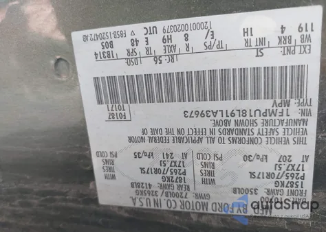 2001 Ford Expedition Eddie Bauer from USA, damaged, VIN 1FMPU18L91LA39673